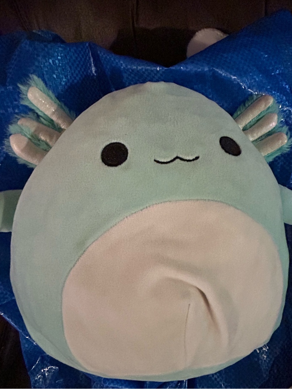 Squish mellow Plush Axolotl Pet Fish Soft Toy - Mint Green